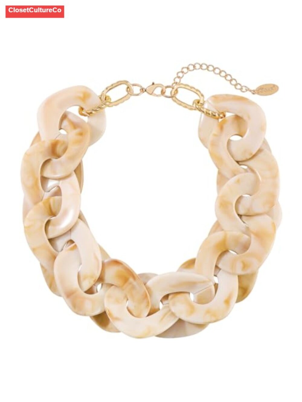 Chunky Acrylic Cuban Link Choker Necklace Statement Collar Chain